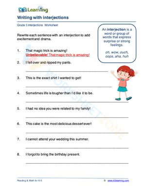 Writing with interjections 1