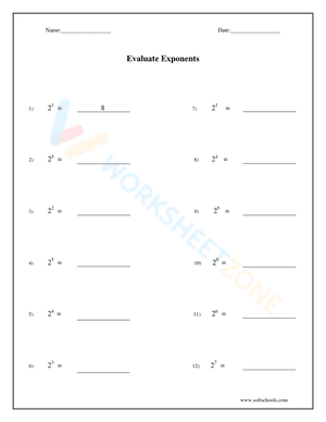 Evaluate Exponents 5