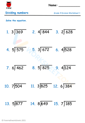 Dividing numbers 1
