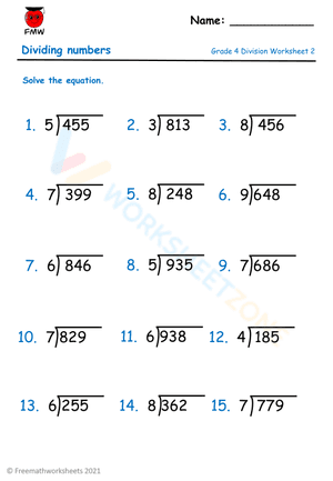 Dividing numbers 2