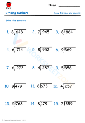 Dividing numbers 3