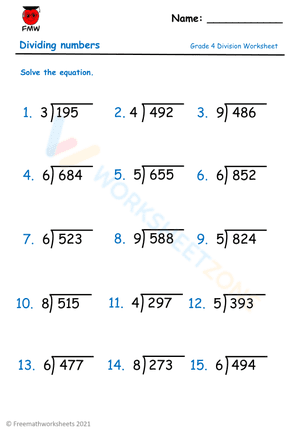 Dividing numbers 4