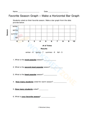 Favorite Season Graph – Make a Horizontal Bar Graph