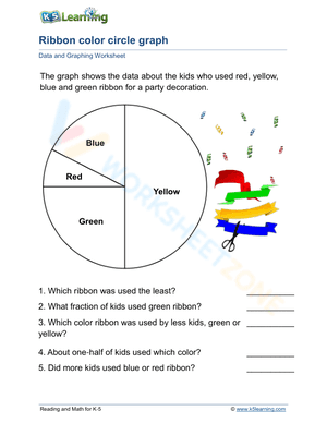 Ribbon color circle graph