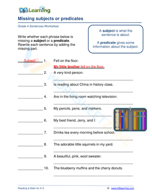 Missing subjects or predicates 2