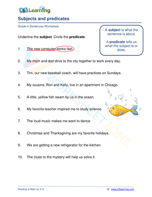 Subjects and predicates 2