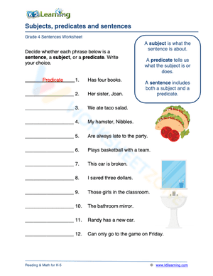 Subjects, predicates and sentences 2