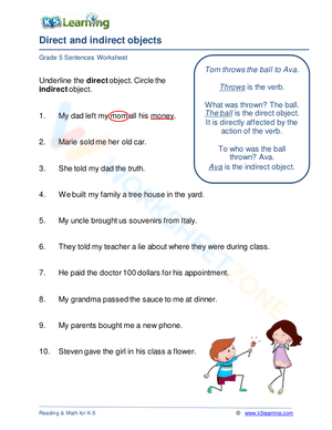 Direct and indirect objects 2