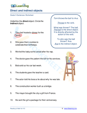 Direct and indirect objects 3