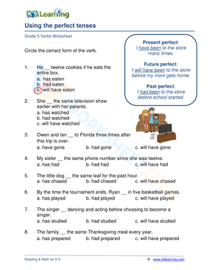 Using the perfect tenses 3
