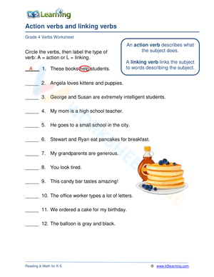 Action verbs and linking verbs 6