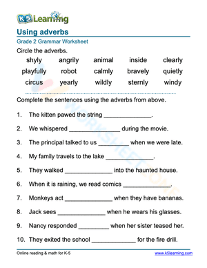 Using adverbs 3