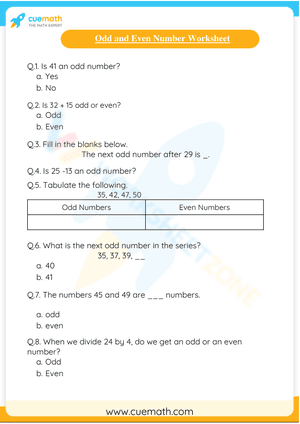 Odd and Even numbers 3