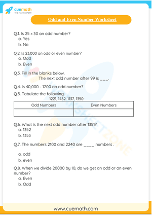 Odd and Even numbers 4