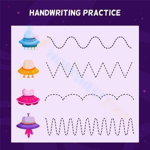 Handwriting practice worksheet for kids