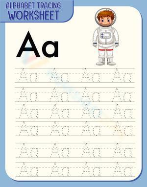 Alphabet tracing worksheet - A