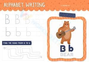 Alphabet writing - Letter B