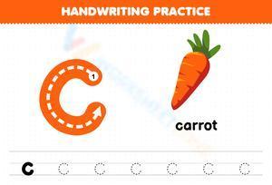 Handwriting practice - Letter C