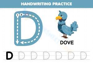 Handwriting practice - Letter D