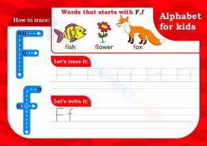 Alphabet for kids - Letter F