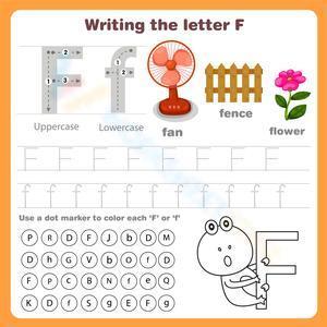 Writing the letter F