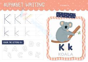 Alphabet writing - Letter K
