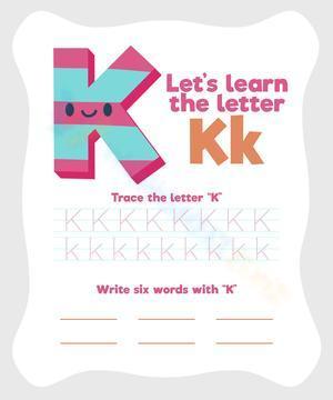 Let's learn the letter Kk