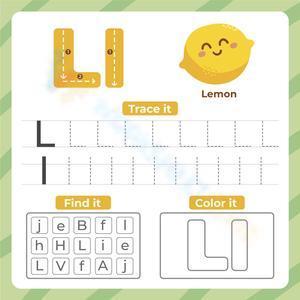 Letter L - Trace, find, and color