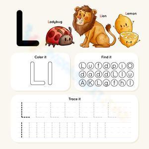 Color, find, and trace letter L