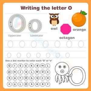 Writing the letter O