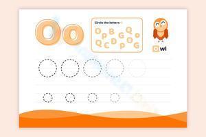 Circle and trace letter O