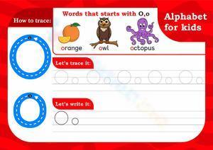 Alphabet for kids - O