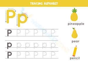 Tracing alphabet - P