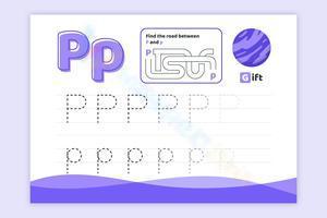 Letter P tracing