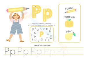 Circle and trace letter P