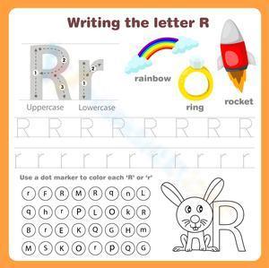 Writing the letter R