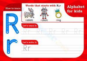 Alphabet for kids - R