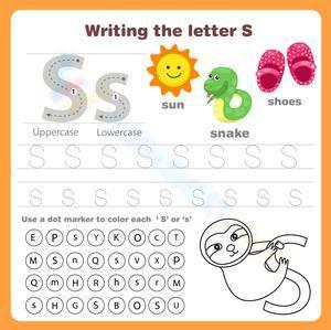 Writing the letter S