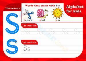 Alphabet for kids - S