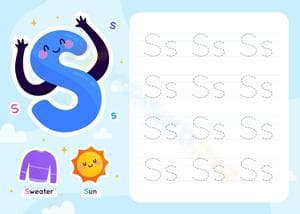 Tracing letter S