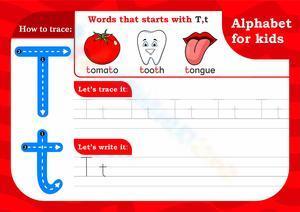 Alphabet for kids - T