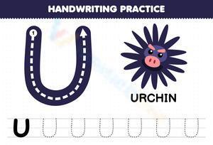 Handwriting practice - U
