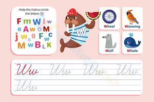Find, trace, and write the cursive W