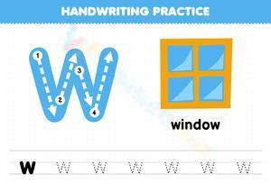 Handwriting practice - w