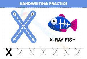 Handwriting practice - X