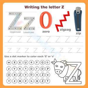 Writing the letter Z