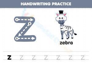 Handwriting practice - z