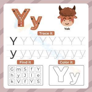 Trace, find, and color Y