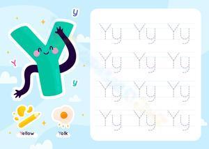Tracing letter Y