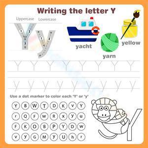 Writing the letter Y